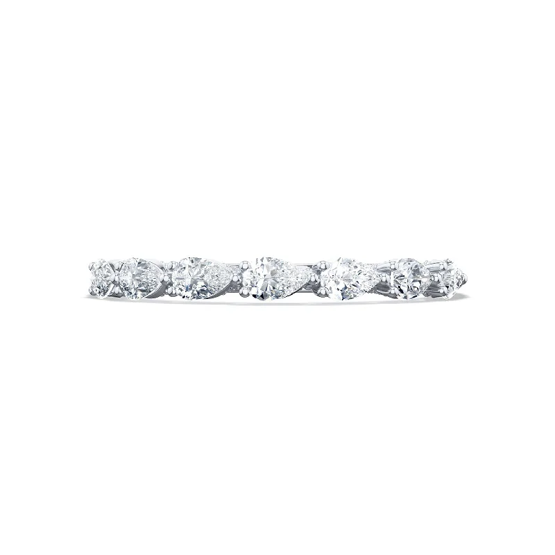 Princess - cut diamond anniversary rings for a classic eleganceTacori Sculpted Crescent Pear Diamond 3/4 Eternity Band Princess - cut diamond anniversary rings for a classic eleganceTacori Sculpted Crescent Pear Diamond 3/4 Eternity Band