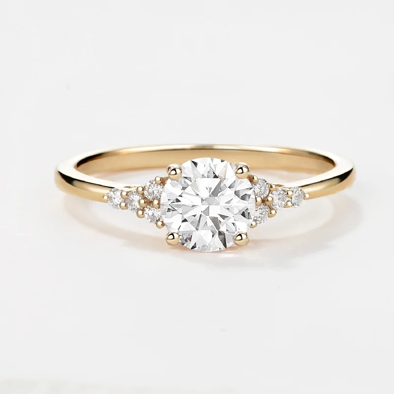 Women's Solitaire Diamond Rings with Round - Cut Diamonds and Platinum Settings for an Elegant Engagement1.0ct Stacking 4-Prong Solitaire Lab Grown Diamond Ring Women's Solitaire Diamond Rings with Round - Cut Diamonds and Platinum Settings for an Elegant Engagement1.0ct Stacking 4-Prong Solitaire Lab Grown Diamond Ring