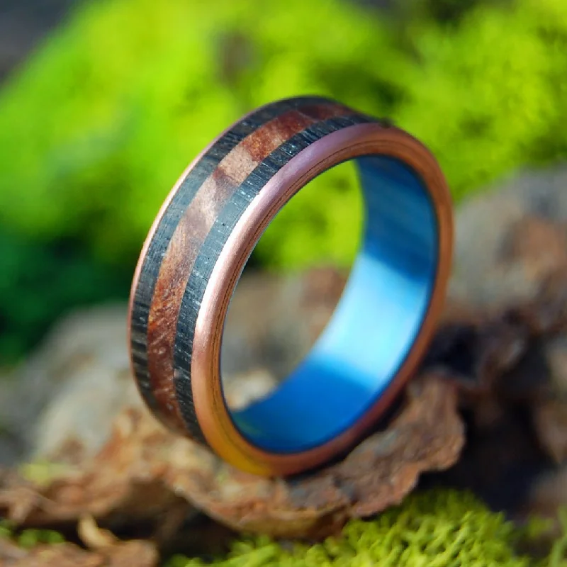 Men's glow - in - the - dark rings for a fun effectScottish Bog Oak & Redwood | Men's Scottish Bog Oak, Redwood & Titanium Wedding Ring Men's glow - in - the - dark rings for a fun effectScottish Bog Oak & Redwood | Men's Scottish Bog Oak, Redwood & Titanium Wedding Ring
