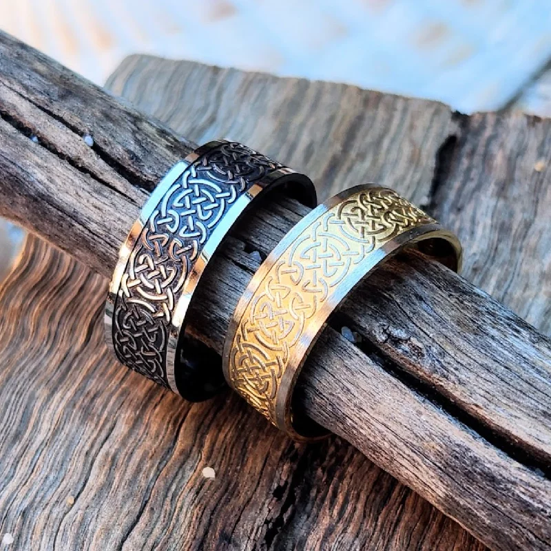 Men's meteorite - inlay rings for a cosmic touchNORDIC SYMBOL IN GOLD OR BLACK - WATERPROOF MENS RINGS Men's meteorite - inlay rings for a cosmic touchNORDIC SYMBOL IN GOLD OR BLACK - WATERPROOF MENS RINGS
