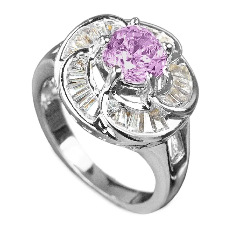Stackable Gemstone Rings for Women in Amethyst, Sapphire, and EmeraldRose Ring
