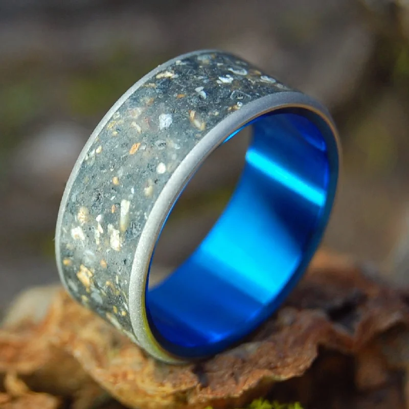 Men's sapphire - set rings for a royal blue hueVolcanoes Of Patagonia Sandblasted | Men's Argentina Patagonia Beach Sand, Lava & Titanium Wedding Ring Men's sapphire - set rings for a royal blue hueVolcanoes Of Patagonia Sandblasted | Men's Argentina Patagonia Beach Sand, Lava & Titanium Wedding Ring
