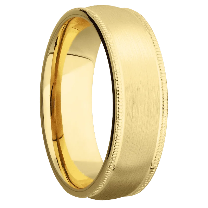 Men's tribal - print rings for a unique aesthetic14K Yellow Gold + Satin Finish + 14K Yellow Gold Men's tribal - print rings for a unique aesthetic14K Yellow Gold + Satin Finish + 14K Yellow Gold