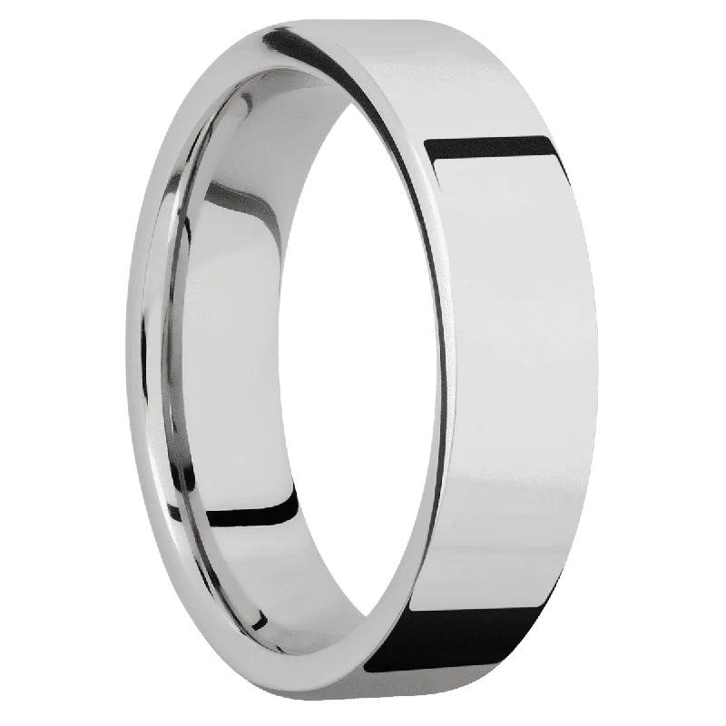 Men's pinky rings with a small gemstone14K White Gold + Polish Finish