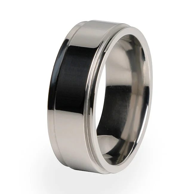 Men's stackable rings for a layered lookSamurai | Men's Titanium Ring
