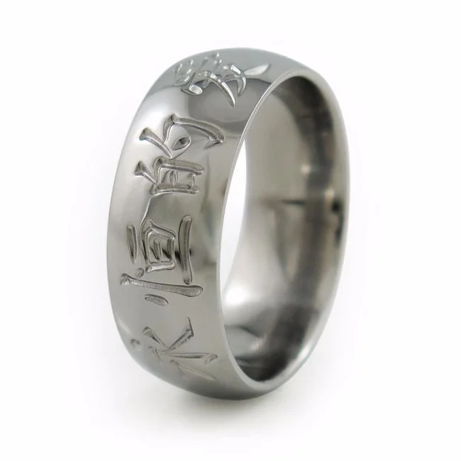 Men's sapphire - set rings for a royal blue hueEternal Love Mens Titanium Ring