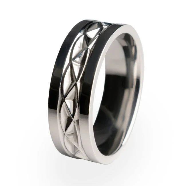Men's cross - shaped rings for a religious statementHypnos Titanium Ring