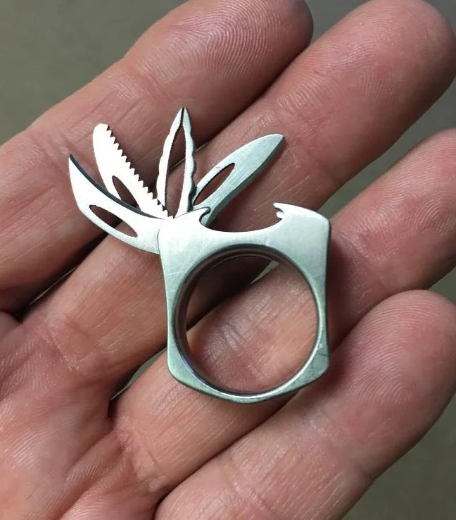 Men's Titanium Engagement Rings with a Solitaire Diamond SettingTitanium Utility Ring : The Hawk Men's Titanium Engagement Rings with a Solitaire Diamond SettingTitanium Utility Ring : The Hawk