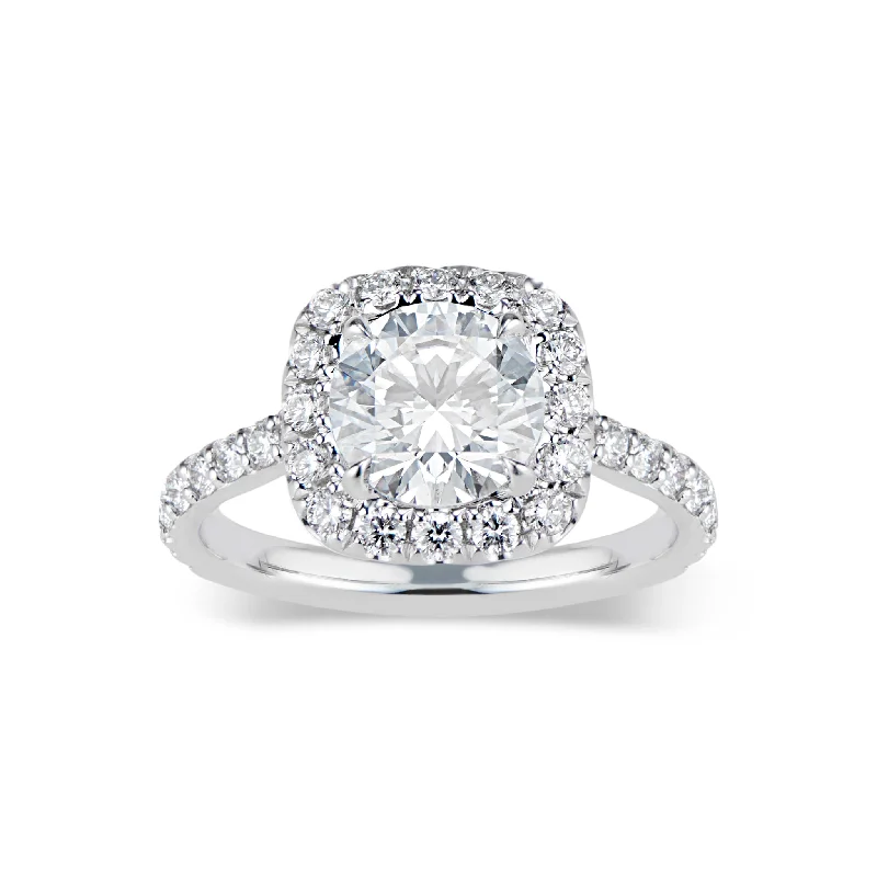 Men's Emerald Engagement Rings with 14K Yellow Gold and Vintage - Style FiligreeCushion Halo Diamond Timeless Engagement Ring