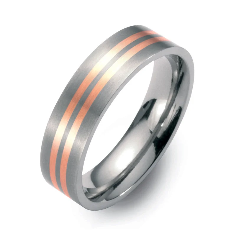 Titanium Rings with a Diamond - Cut Edge for Extra Sparkle51146-01 TeNo Titanium Ring Titanium Rings with a Diamond - Cut Edge for Extra Sparkle51146-01 TeNo Titanium Ring