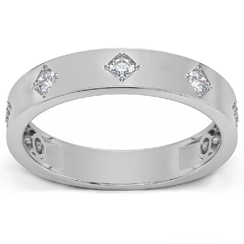 Art Deco - Inspired Women's Diamond Rings with Geometric Designs and Baguette - Cut Diamonds1/4Ct Diamond Wedding Ring Anniversary Band in White, Yellow, or Rose Gold Art Deco - Inspired Women's Diamond Rings with Geometric Designs and Baguette - Cut Diamonds1/4Ct Diamond Wedding Ring Anniversary Band in White, Yellow, or Rose Gold