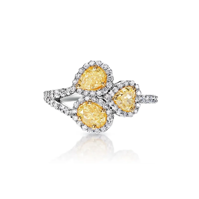 Heart - Shaped Women's Diamond Rings in Rose Gold for a Romantic and Symbolic GiftKalani 2 Carat Yellow Combine Mix Shape Diamond Engagement Ring in 14k White Gold By Mike Nekta Heart - Shaped Women's Diamond Rings in Rose Gold for a Romantic and Symbolic GiftKalani 2 Carat Yellow Combine Mix Shape Diamond Engagement Ring in 14k White Gold By Mike Nekta