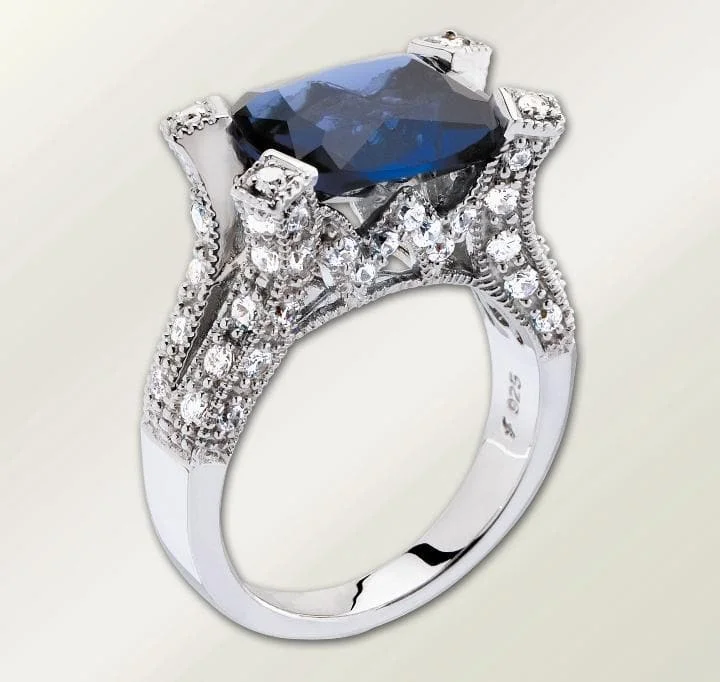 Silicone Women's Rings for a Comfortable and Durable OptionMillionaire Ring - Blue