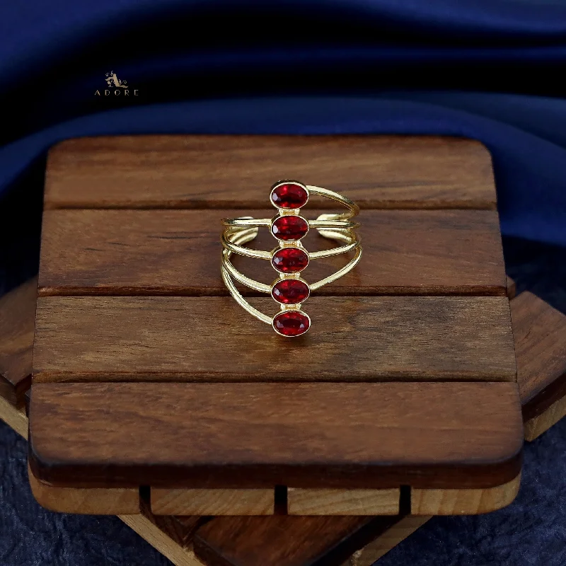 Star - shaped double finger rings with a celestial charmYanira 4 Layer Glossy Ring