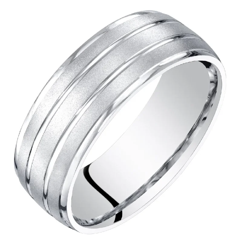 Men's polished brass rings with a warm glowMens 14k White Gold Wedding Ring Band 7mm Men's polished brass rings with a warm glowMens 14k White Gold Wedding Ring Band 7mm
