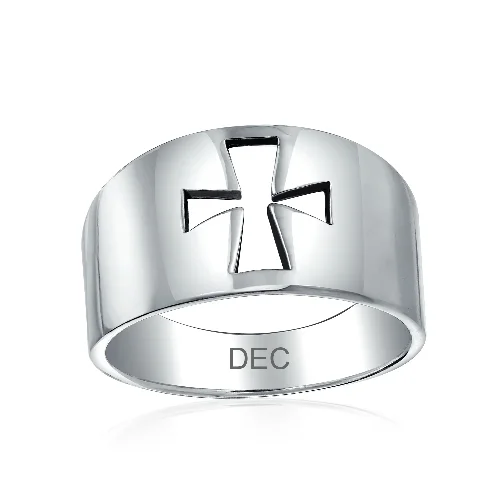 Men's tribal - print rings for a unique aestheticMens Silver Ring Saint John Christian Cross Signet .925 Sterling Silver Men's tribal - print rings for a unique aestheticMens Silver Ring Saint John Christian Cross Signet .925 Sterling Silver