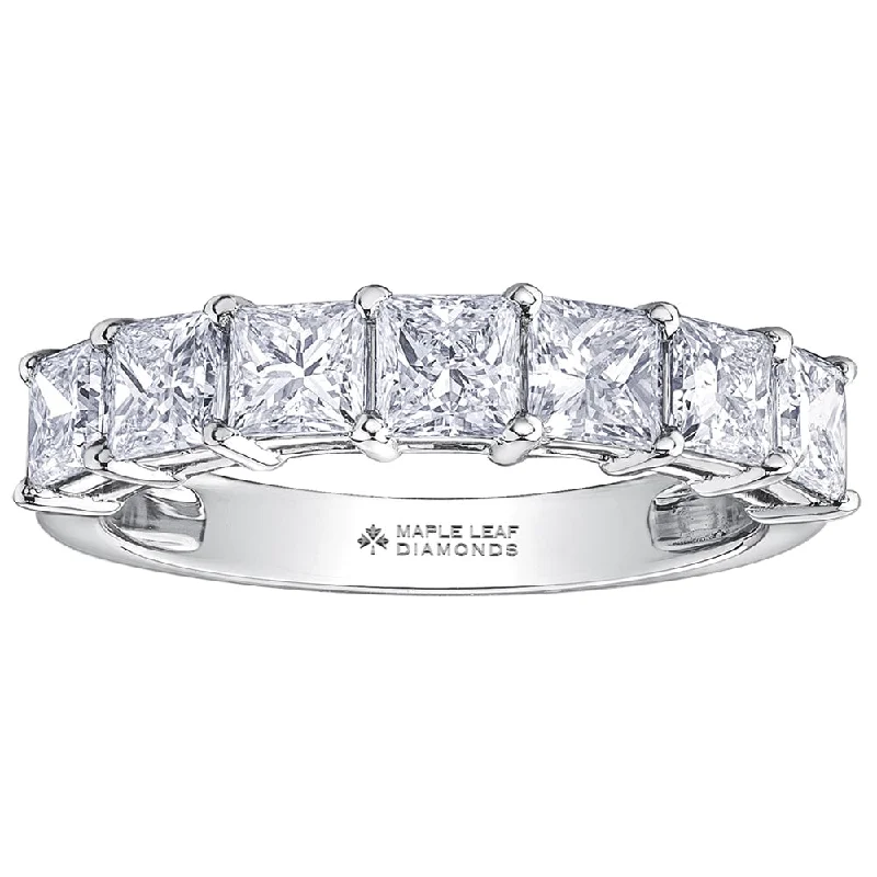 Anniversary rings with a diamond - and - turquoise combinationClassic Princess Cut Canadian Diamond Half-Eternity Band Anniversary rings with a diamond - and - turquoise combinationClassic Princess Cut Canadian Diamond Half-Eternity Band