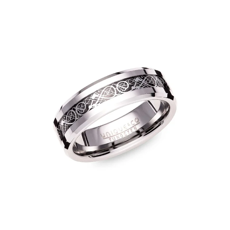 Men's turquoise - inlaid rings for a southwestern feelUnique & Co Tungsten Celtic Design Ring Men's turquoise - inlaid rings for a southwestern feelUnique & Co Tungsten Celtic Design Ring