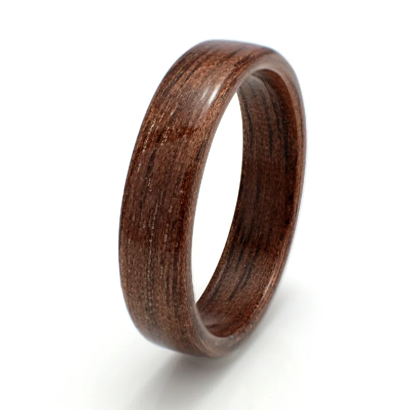 Men's tribal - print rings for a unique aestheticBlack Walnut Ring 5mm