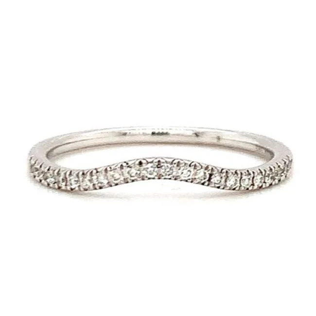 Women's Diamond Rings with Sapphire Accents in Blue for a Colorful and Sophisticated TouchWhite Gold & Diamond Contour Band Women's Diamond Rings with Sapphire Accents in Blue for a Colorful and Sophisticated TouchWhite Gold & Diamond Contour Band