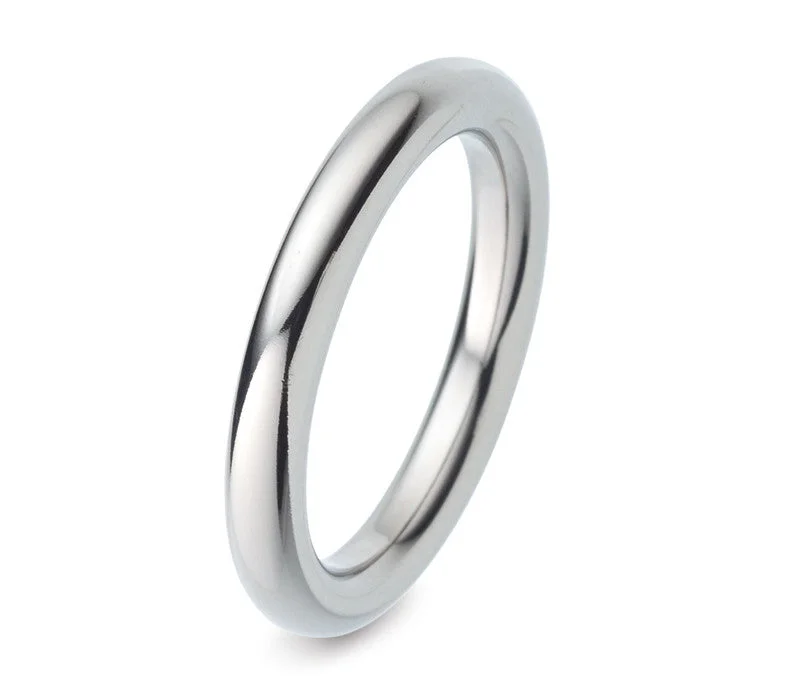 Titanium Rings with a Heart - Shaped Inlay for a Romantic Gesture52427-01 TeNo Titanium Ring Titanium Rings with a Heart - Shaped Inlay for a Romantic Gesture52427-01 TeNo Titanium Ring