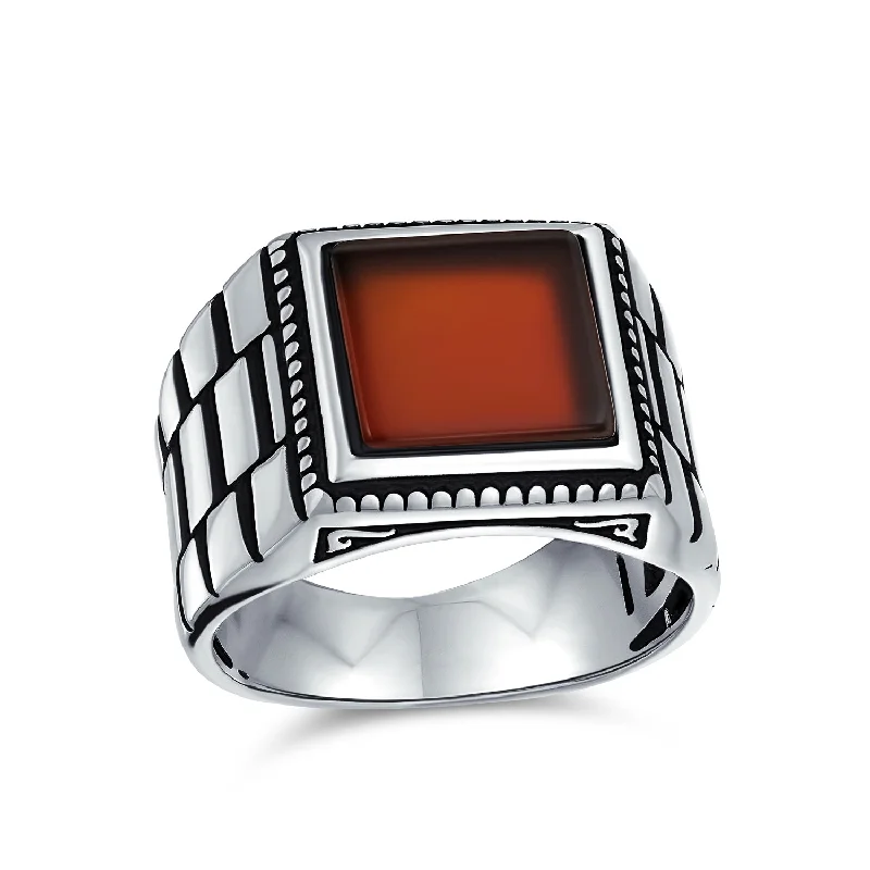 Men's magnetic rings for potential health benefitsRetro Mens Silver Ring with Black Onyx and Red Agate Gemstone Handmade in Turkey Men's magnetic rings for potential health benefitsRetro Mens Silver Ring with Black Onyx and Red Agate Gemstone Handmade in Turkey
