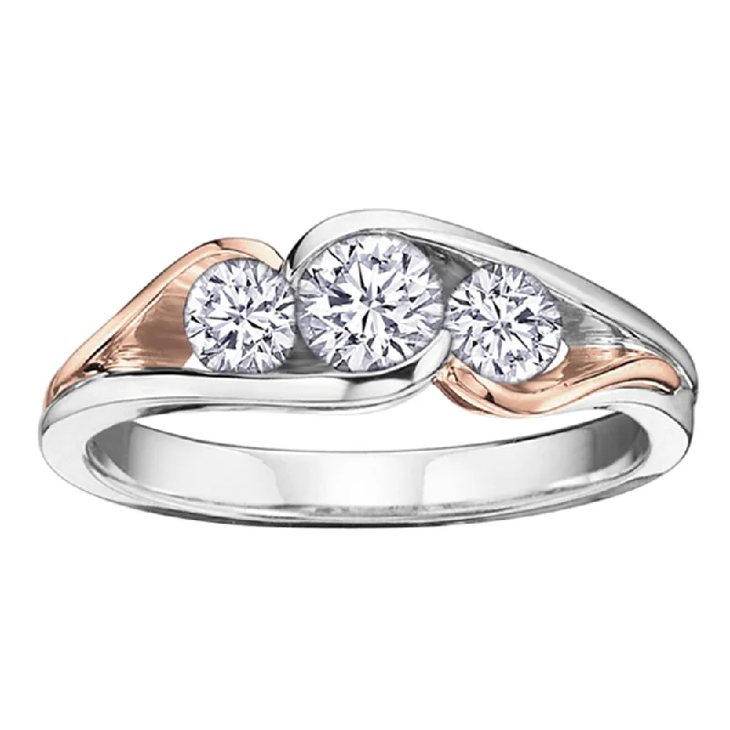 Anniversary rings with a diamond - and - topaz combinationCanadian Three-Stone Bypass Round Diamond Ring Anniversary rings with a diamond - and - topaz combinationCanadian Three-Stone Bypass Round Diamond Ring