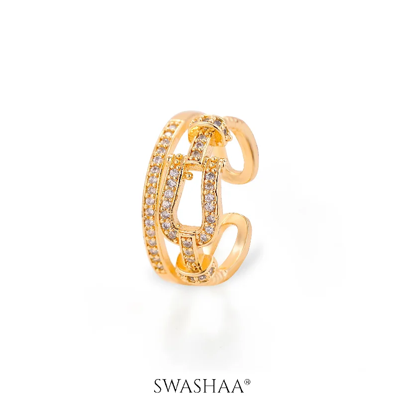 Women's 18K Gold Solitaire Diamond Ring for an Elegant Everyday LookSparkle 14K Gold Plated Ring Women's 18K Gold Solitaire Diamond Ring for an Elegant Everyday LookSparkle 14K Gold Plated Ring