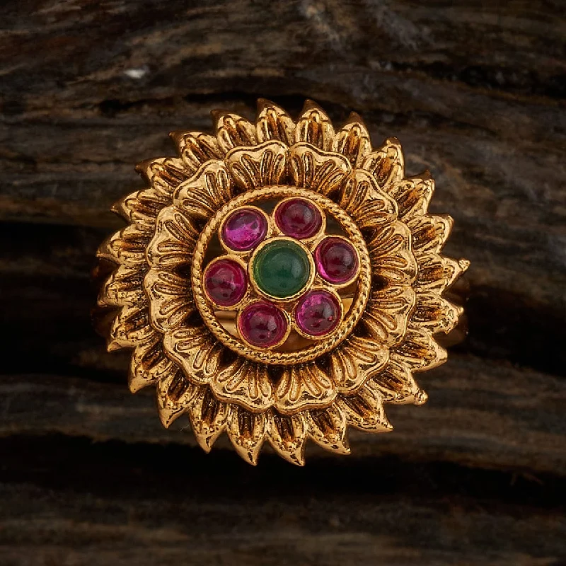 Star - shaped double finger rings with a celestial charmAntique Finger Ring 172322
