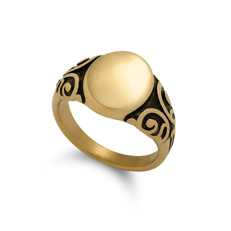 Tennis - Style Women's Rings with a Row of Round Diamonds in PlatinumMini Oval Scroll Signet Ring (Gold) Tennis - Style Women's Rings with a Row of Round Diamonds in PlatinumMini Oval Scroll Signet Ring (Gold)