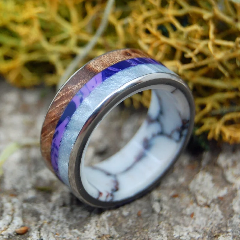 Vintage - Inspired Filigree - Design Women's Rings in Sterling SilverDelight | Men's Redwood Burl Wood, Stone & Titanium Wedding Ring Vintage - Inspired Filigree - Design Women's Rings in Sterling SilverDelight | Men's Redwood Burl Wood, Stone & Titanium Wedding Ring