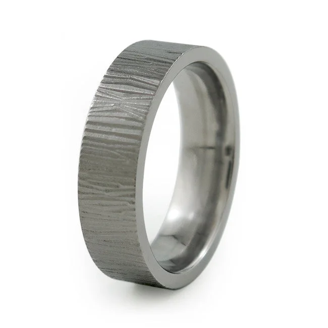 Men's classic silver wedding rings with simple bandsRain - Mens Titanium Ring