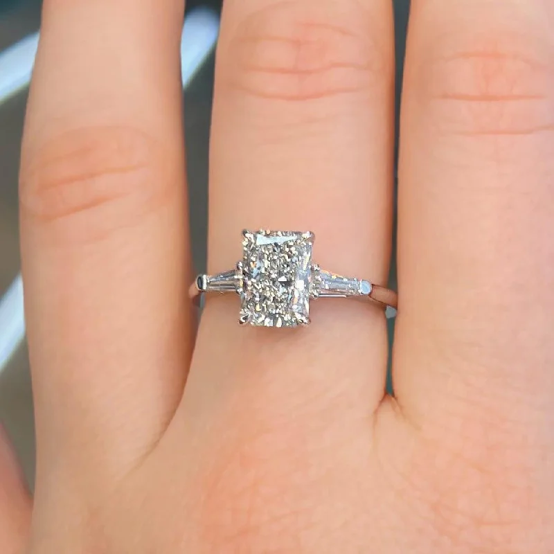 Men's Peridot Engagement Rings in 14K Gold - Filled Metal with a Micro - Pave SettingSelena Three Stone Lab Grown Diamond Engagement Ring