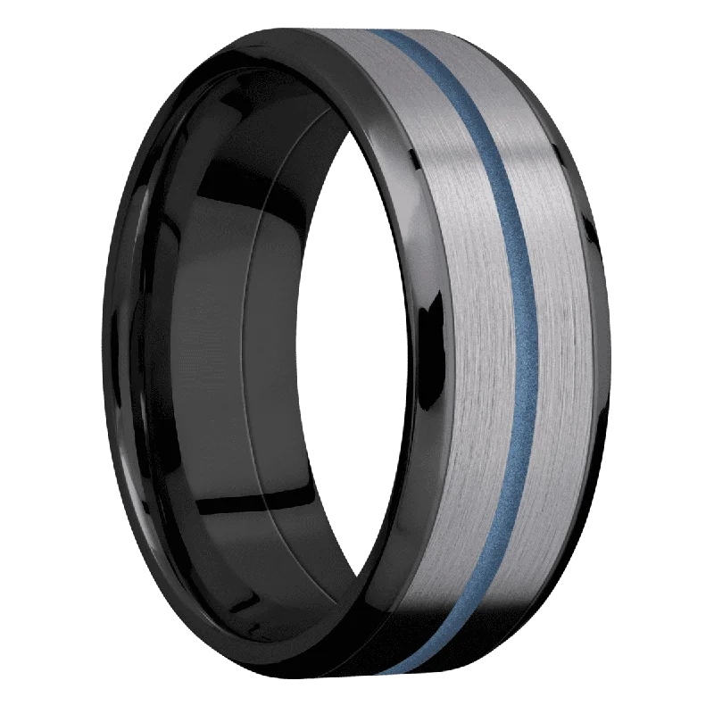 Men's cross - shaped rings for a religious statementZirconium with Polish , Polish Finish and Tantalum Inlay Men's cross - shaped rings for a religious statementZirconium with Polish , Polish Finish and Tantalum Inlay