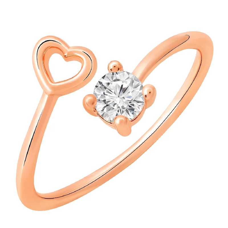Handmade double finger rings with artisanal qualityHeart and Round Shape Adjustable Finger Ring Handmade double finger rings with artisanal qualityHeart and Round Shape Adjustable Finger Ring