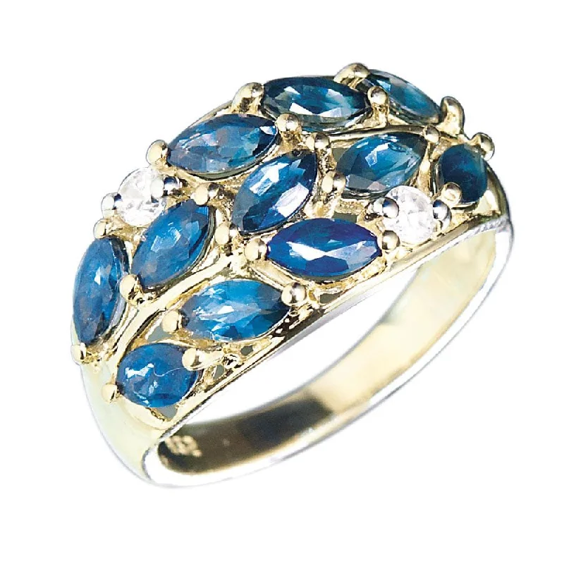 Enamel - Coated Women's Rings in Bright, Bold ColorsMarquise Sapphire Ring