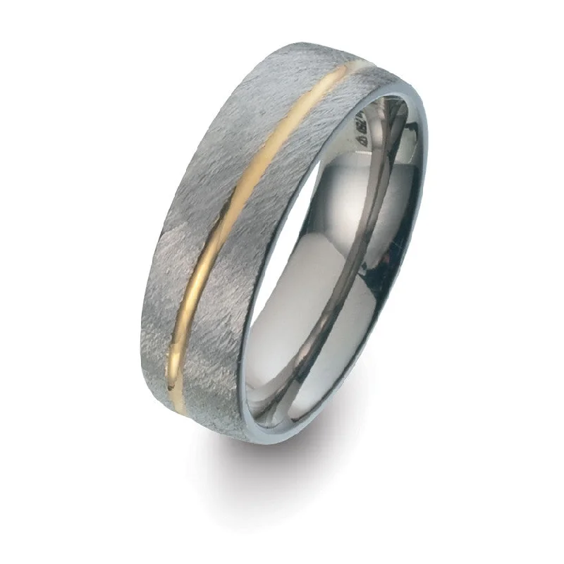 Titanium Rings with a Mosaic - Inspired Inlay of Small Stones52031-01 TeNo Titanium Ring Titanium Rings with a Mosaic - Inspired Inlay of Small Stones52031-01 TeNo Titanium Ring
