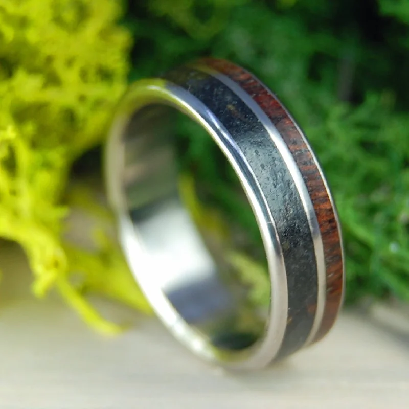Stackable Gemstone Rings for Women in Amethyst, Sapphire, and EmeraldHer Alaskan Heart | Men's Alaskan Lava, Koa Wood & Titanium Wedding Ring Stackable Gemstone Rings for Women in Amethyst, Sapphire, and EmeraldHer Alaskan Heart | Men's Alaskan Lava, Koa Wood & Titanium Wedding Ring