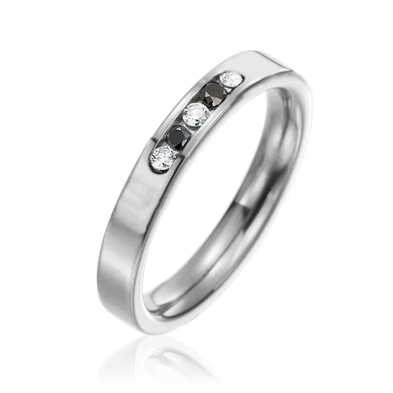 Titanium Rings with a Floral - Engraved Shank56534-02 TeNo Titanium Ring