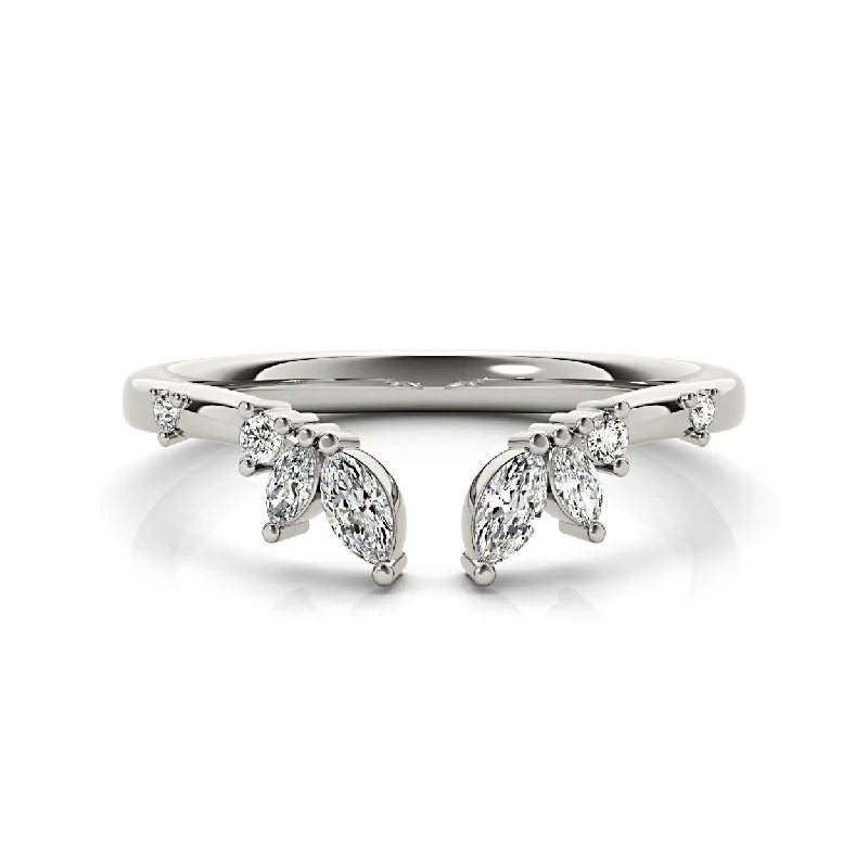 Adjustable Women's Diamond Rings with a Flexible Band for a Comfortable and Custom FitRound And Marquise Diamond Open Band Adjustable Women's Diamond Rings with a Flexible Band for a Comfortable and Custom FitRound And Marquise Diamond Open Band