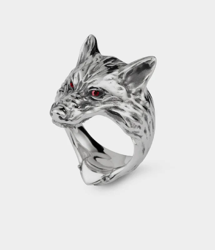 Anniversary rings with a diamond - and - opal combinationWolf Ring
