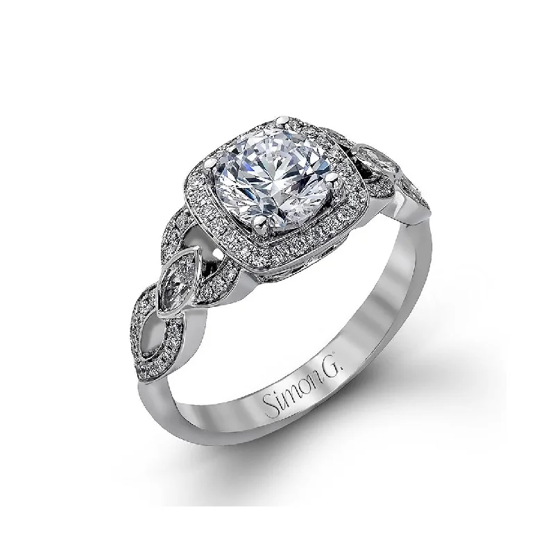 Men's Sapphire Engagement Rings in 18K White Gold with Pave Diamond AccentsSimon G TR395 Men's Sapphire Engagement Rings in 18K White Gold with Pave Diamond AccentsSimon G TR395