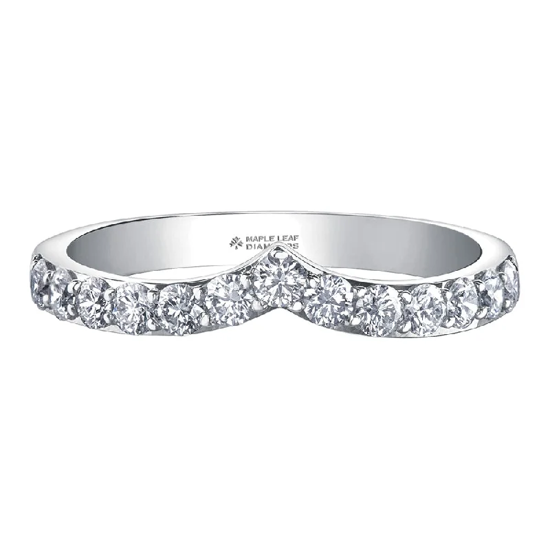 Anniversary rings with a diamond - and - opal combinationV-Shaped Canadian Diamond Wedding Band Anniversary rings with a diamond - and - opal combinationV-Shaped Canadian Diamond Wedding Band