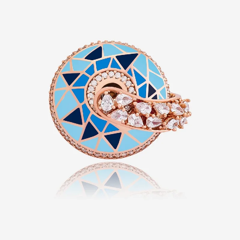 Turquoise double finger rings with a southwestern charmMeenakari Zircon Finger Ring 169784 Turquoise double finger rings with a southwestern charmMeenakari Zircon Finger Ring 169784