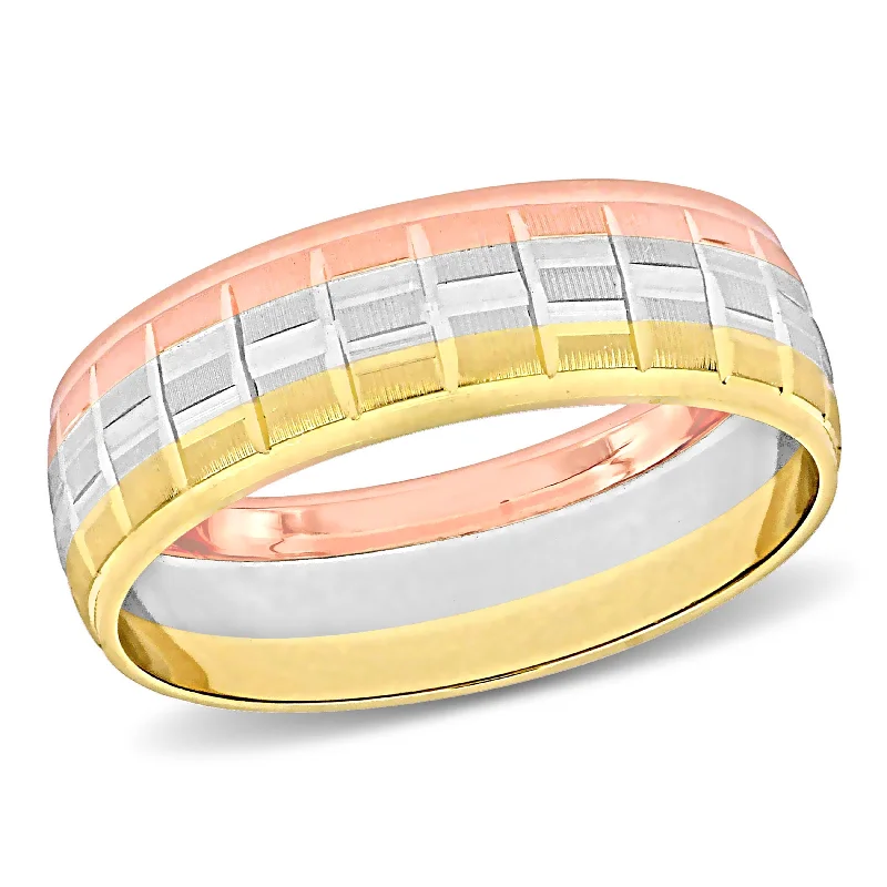 Men's oxidized silver rings for an antique lookMiadora 6 mm Mens Textured Wedding Band in 3-Tone 10k Yellow White and Rose Gold Men's oxidized silver rings for an antique lookMiadora 6 mm Mens Textured Wedding Band in 3-Tone 10k Yellow White and Rose Gold