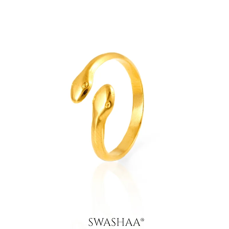 Stackable Gemstone Rings for Women in Amethyst, Sapphire, and EmeraldLeone Snake 18K Gold Plated Ring Stackable Gemstone Rings for Women in Amethyst, Sapphire, and EmeraldLeone Snake 18K Gold Plated Ring