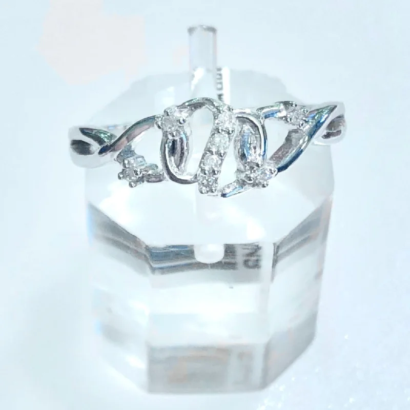 Open - Band Fashion Rings in Sterling Silver with Gemstone InlaysOpen Design Ring