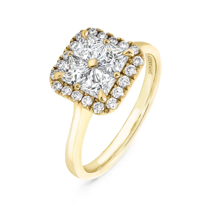 My Girl Diamond Halo Mosaic Ring