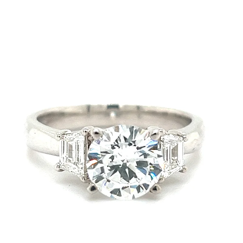 Men's Opal Engagement Rings in 10K Gold with a Milgrain - Trimmed Band14K White Gold Round Engagement Semi-Mount Ring with Trapezoid Diamond Side Stones Men's Opal Engagement Rings in 10K Gold with a Milgrain - Trimmed Band14K White Gold Round Engagement Semi-Mount Ring with Trapezoid Diamond Side Stones