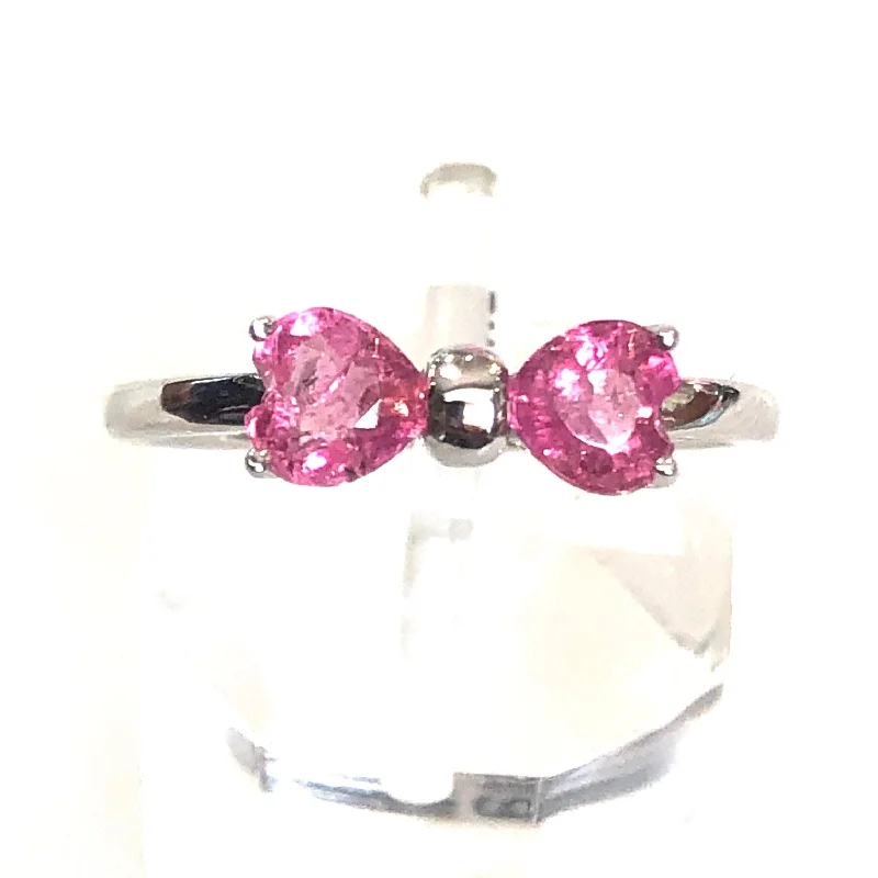 Vintage - Reproduction Fashion Rings in Bronze with Cameo - Style MedallionsPink Tourmaline Bowtie Ring Vintage - Reproduction Fashion Rings in Bronze with Cameo - Style MedallionsPink Tourmaline Bowtie Ring